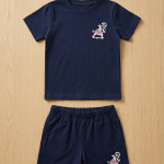 BACK PRINT PKT SHORTS HALF TO HALF CORD SET