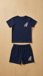 BACK PRINT PKT SHORTS HALF TO HALF CORD SET
