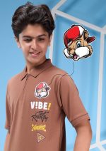 VIBECRAFT ZIP POLO -TERRACOTTA BROWN - Image 2